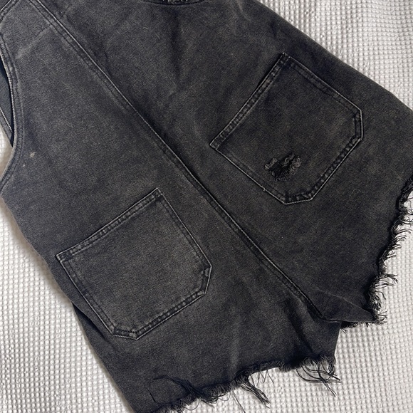 Short Black Denim Overalls Cotton On - Picture 5 of 5